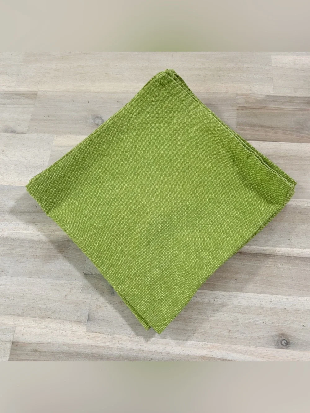 Pier 1 Set Of 5 Lime Green Cotton Napkins 19 X 19